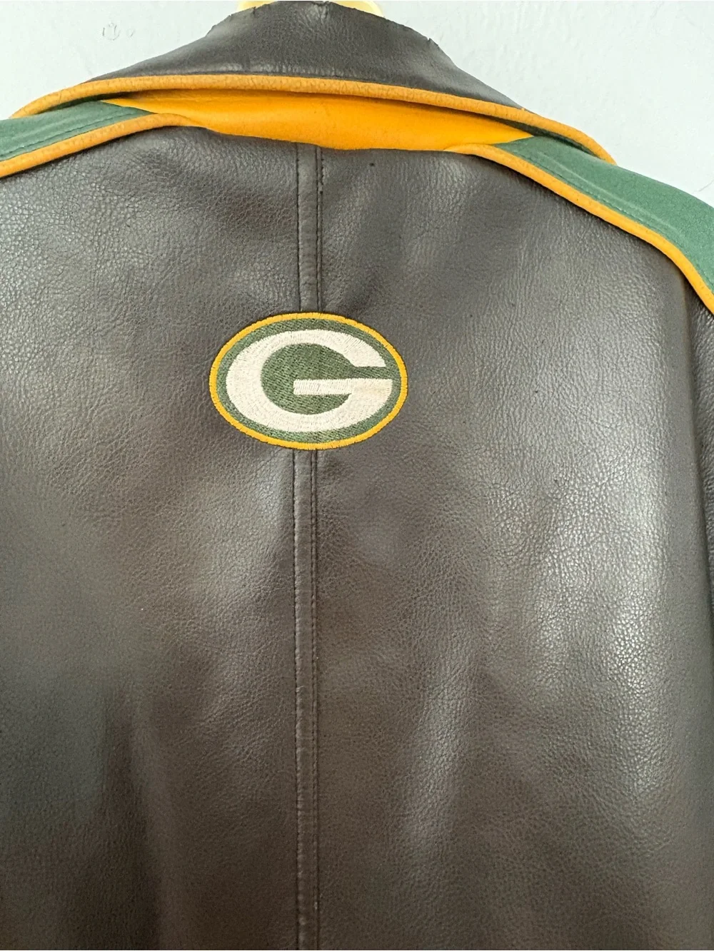 Vintage Packers Black & Green Leather Jacket